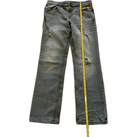 Vtg Jeans Distressed Light Gray 5 Pocket Adjustable Waist Boys Sz 16 CAT & JACK - Picture 6 of 16